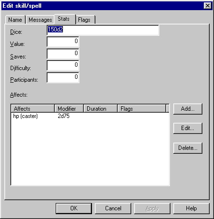 Skill stats and affects - 7K